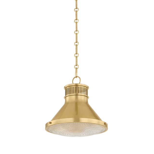 Hudson Valley Lighting Highclere AGED BRASS 12.75W x 12H Pendant