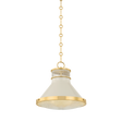 Hudson Valley Lighting Highclere AGED BRASS/OFF-WHITE 12.75W x 12H Pendant