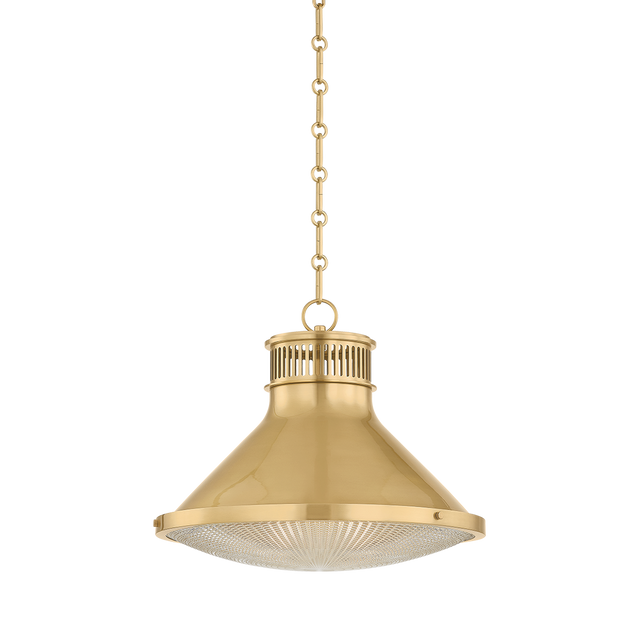 Hudson Valley Lighting Highclere AGED BRASS 17.75W x 14.5H Pendant