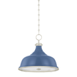 Hudson Valley Lighting Painted No. 1 POLISHED NICKEL/SOFT FRENCH BLUE 18.25W x 16H Pendant