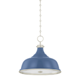 Hudson Valley Lighting Painted No. 1 POLISHED NICKEL/SOFT FRENCH BLUE 18.25W x 16H Pendant