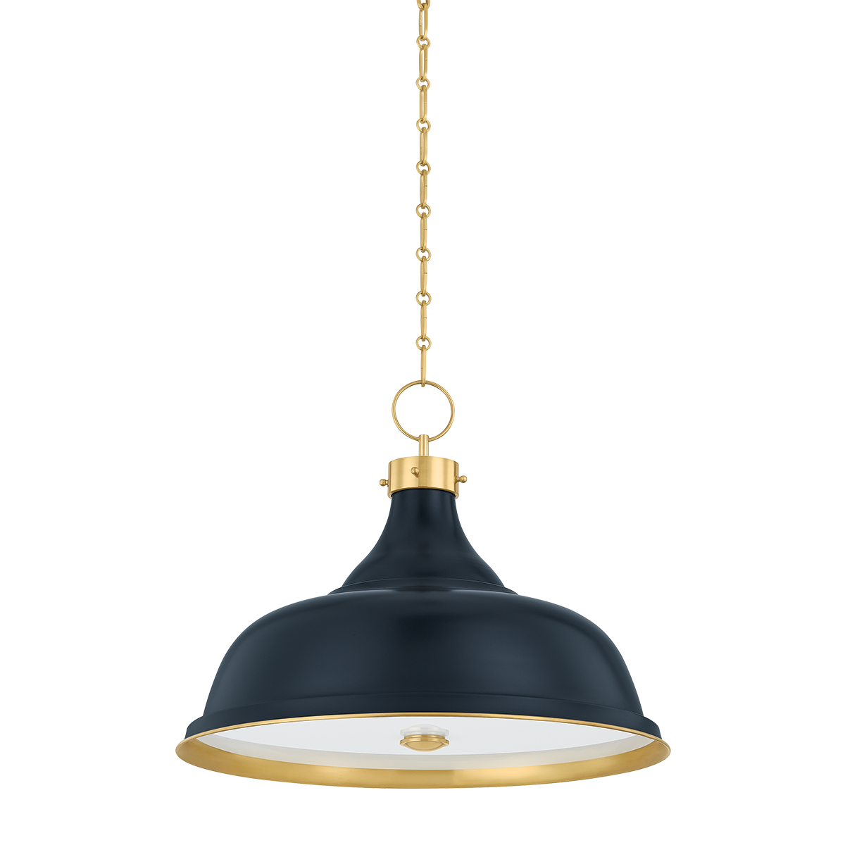 Hudson Valley Lighting Painted No. 1 AGED BRASS/DISTRESSED BRONZE 23.5W x 18.75H Pendant