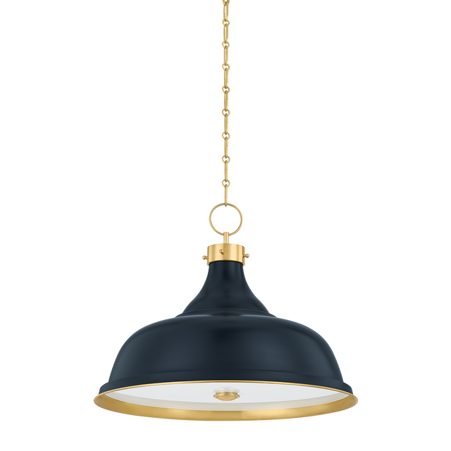 Hudson Valley Lighting Painted No. 1 AGED BRASS/DISTRESSED BRONZE 23.5W x 18.75H Pendant