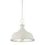 Hudson Valley Lighting Painted No. 1 POLISHED NICKEL/OFF-WHITE 18.25W x 16H Pendant