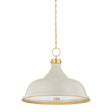 Hudson Valley Lighting Painted No. 1 AGED BRASS/OFF-WHITE 23.5W x 18.75H Pendant