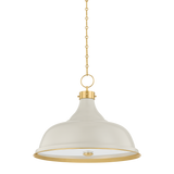 Hudson Valley Lighting Painted No. 1 AGED BRASS/OFF-WHITE 23.5W x 18.75H Pendant