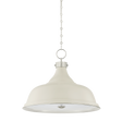 Hudson Valley Lighting Painted No. 1 POLISHED NICKEL/OFF-WHITE 23.5W x 18.75H Pendant