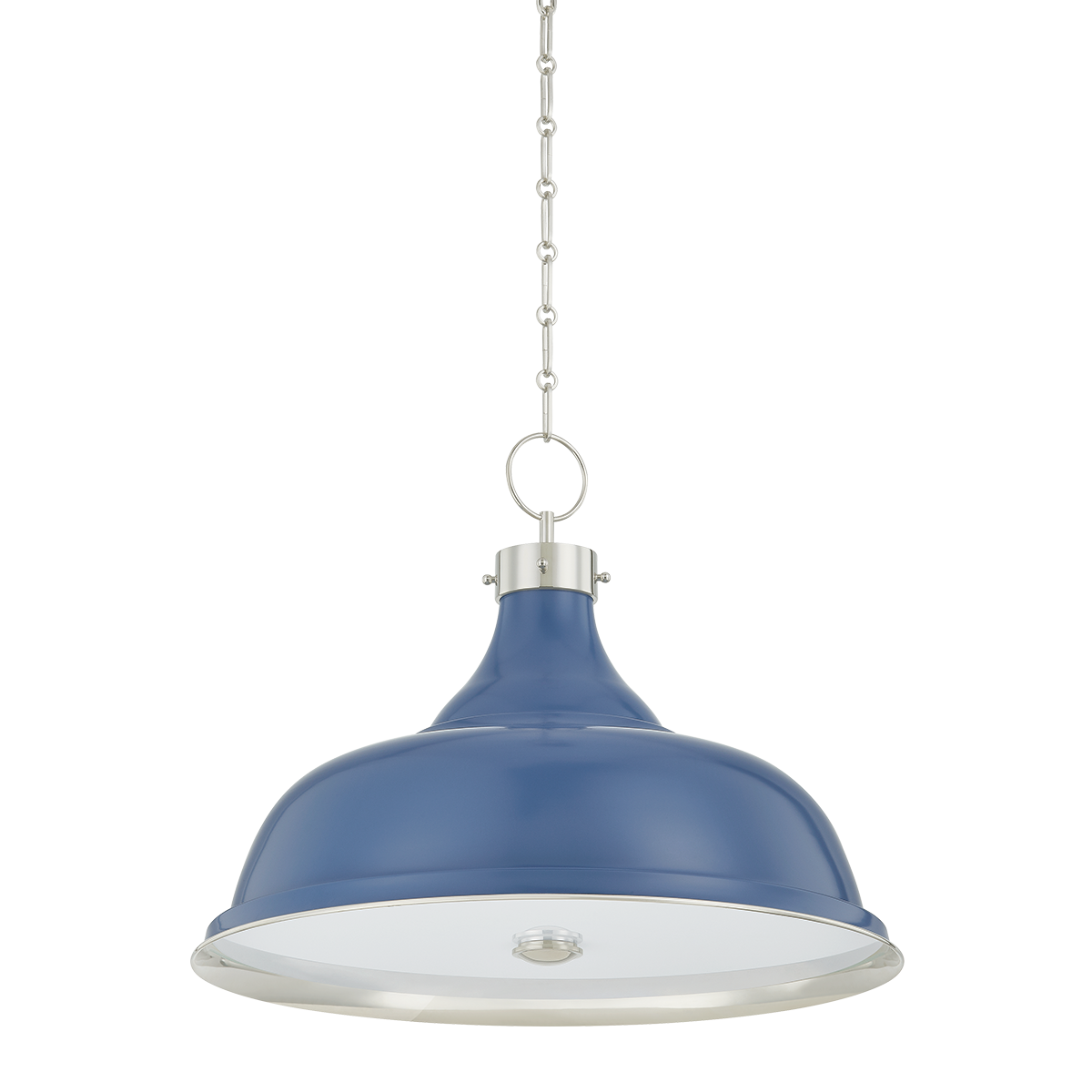 Hudson Valley Lighting Painted No. 1 POLISHED NICKEL/SOFT FRENCH BLUE 23.5W x 18.75H Pendant