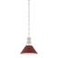 Hudson Valley Lighting Painted No. 2 POLISHED NICKEL/SOFT CRIMSON 9.5W x 9.25H Pendant