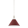Hudson Valley Lighting Painted No. 2 POLISHED NICKEL/SOFT CRIMSON 16W x 14.75H Pendant