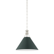 Hudson Valley Lighting Painted No. 2 POLISHED NICKEL/SOFT STUDIO GREEN 16W x 14.75H Pendant