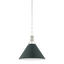Hudson Valley Lighting Painted No. 2 POLISHED NICKEL/SOFT STUDIO GREEN 16W x 14.75H Pendant