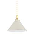 Hudson Valley Lighting Painted No. 2 AGED BRASS/OFF-WHITE 21W x 17.5H Pendant