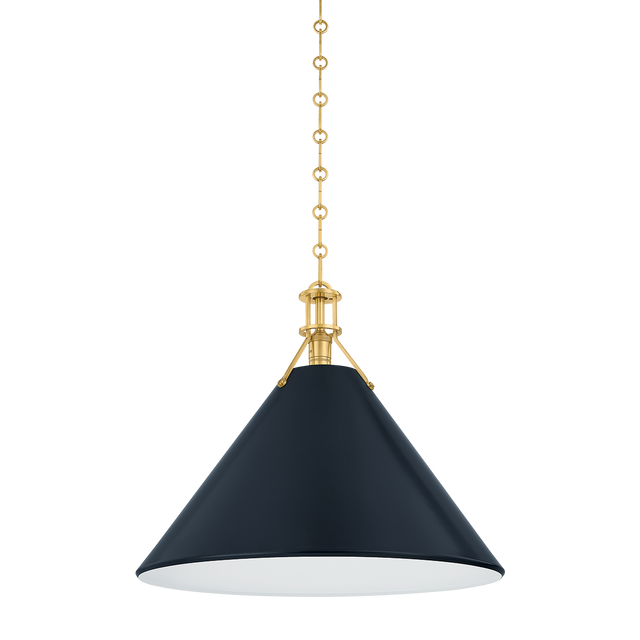 Hudson Valley Lighting Painted No. 2 AGED BRASS/DISTRESSED BRONZE 21W x 17.5H Pendant