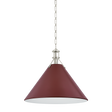 Hudson Valley Lighting Painted No. 2 POLISHED NICKEL/SOFT CRIMSON 21W x 17.5H Pendant