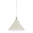 Hudson Valley Lighting Painted No. 2 POLISHED NICKEL/OFF-WHITE 21W x 17.5H Pendant