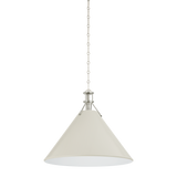 Hudson Valley Lighting Painted No. 2 POLISHED NICKEL/OFF-WHITE 21W x 17.5H Pendant