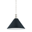 Hudson Valley Lighting Painted No. 2 POLISHED NICKEL/DARKEST BLUE 21W x 17.5H Pendant