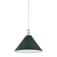 Hudson Valley Lighting Painted No. 2 POLISHED NICKEL/SOFT STUDIO GREEN 21W x 17.5H Pendant