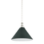 Hudson Valley Lighting Painted No. 2 POLISHED NICKEL/SOFT STUDIO GREEN 21W x 17.5H Pendant