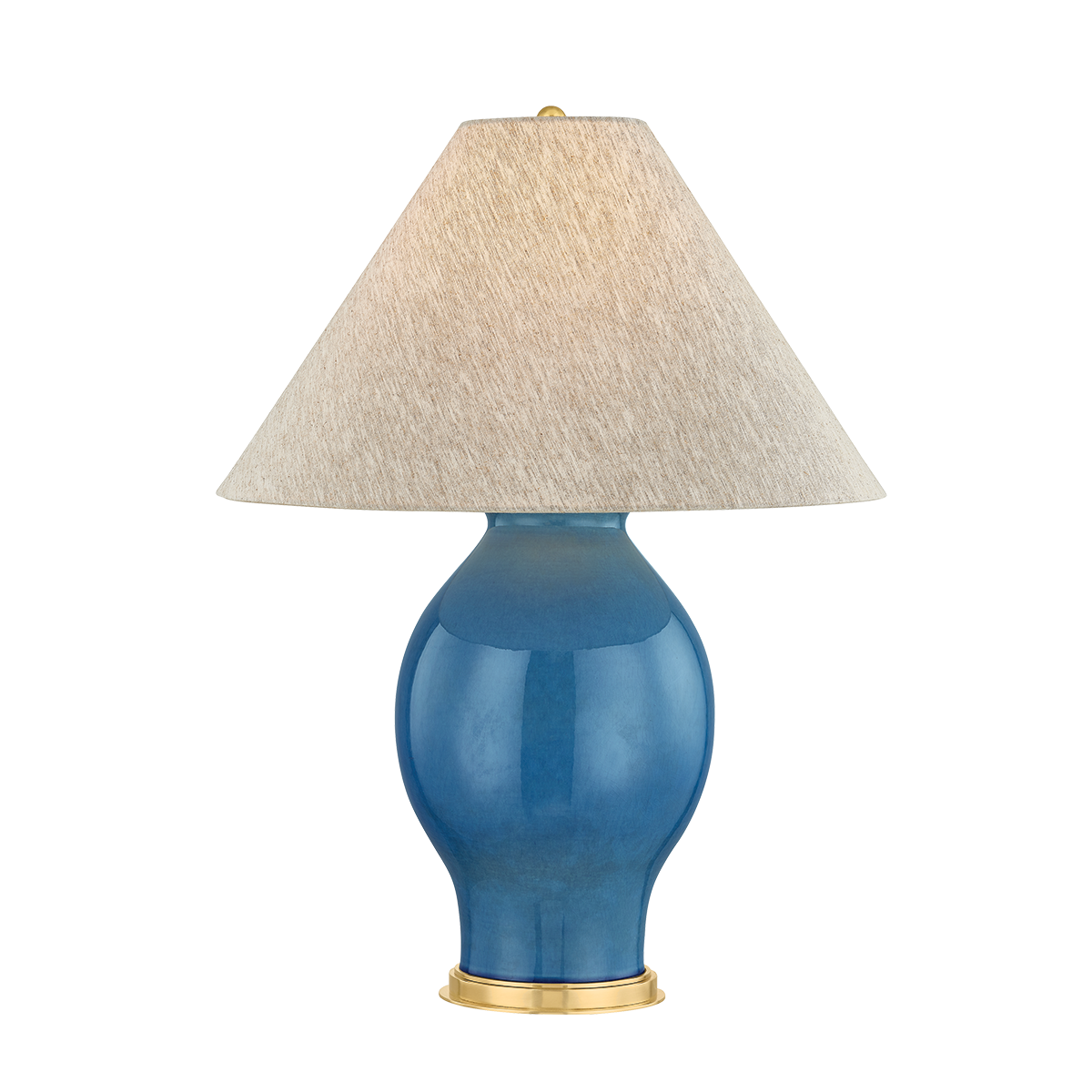 Hudson Valley Lighting Westhorpe AGED BRASS/CERAMIC FRENCH BLUE 21.5W x 28.5H Table Lamp