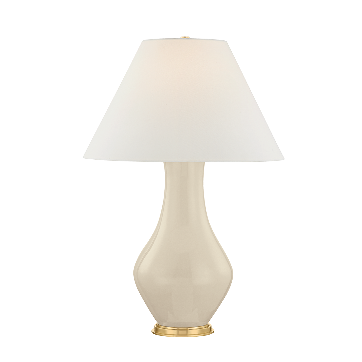 Hudson Valley Lighting Hanslope AGED BRASS/CERAMIC FRENCH MUSLIN 21.5W x 31.75H Table Lamp