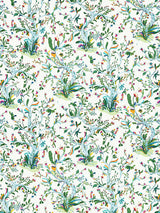 Hinson Enchanted Meadow Aqua Fabric