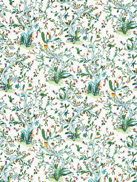 Hinson Enchanted Meadow Aqua Fabric