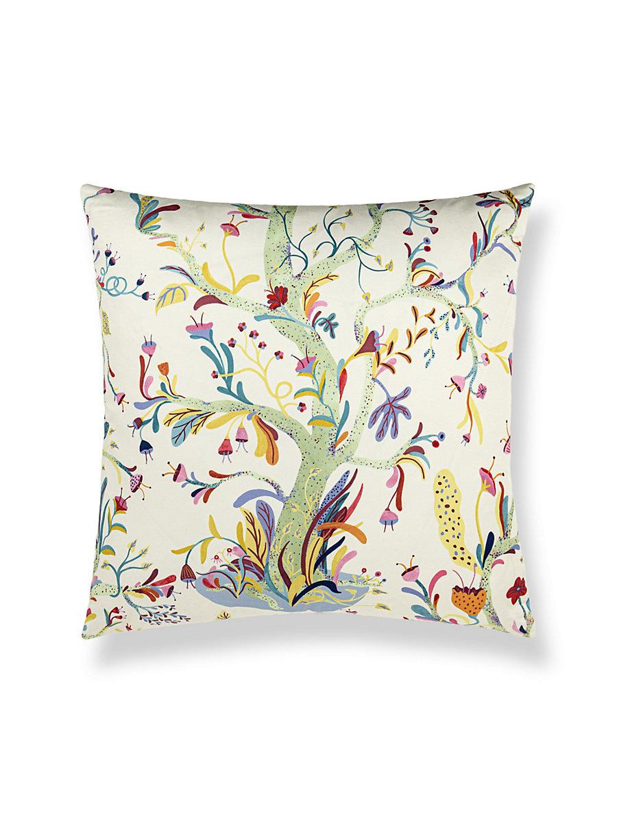 Scalamandre Enchanted Meadow 22 X 22 - Aqua Decorative Pillow