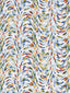 Hinson Fountain Embroidery Tropical Blue Fabric