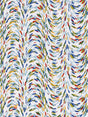 Hinson Fountain Embroidery Tropical Blue Fabric