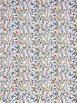 Hinson Fountain Embroidery Tropical Blue Fabric