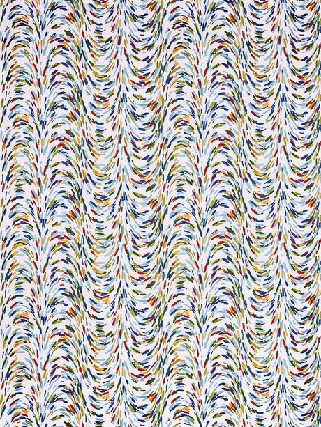 Hinson Fountain Embroidery Tropical Blue Fabric