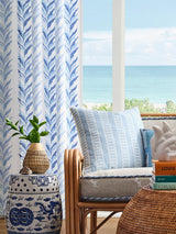 Hinson Chira Island Print Blue Marine Fabric
