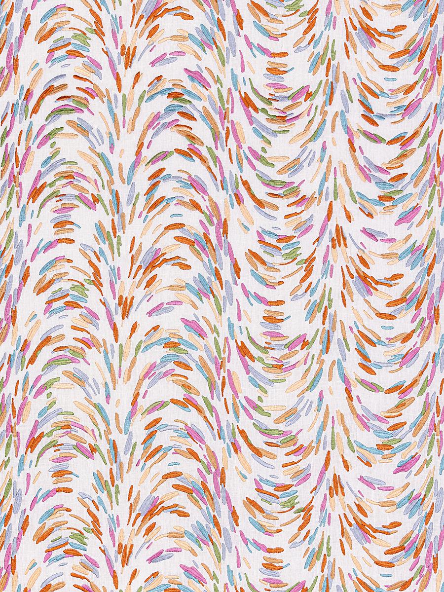 Hinson Fountain Embroidery Peach Fabric