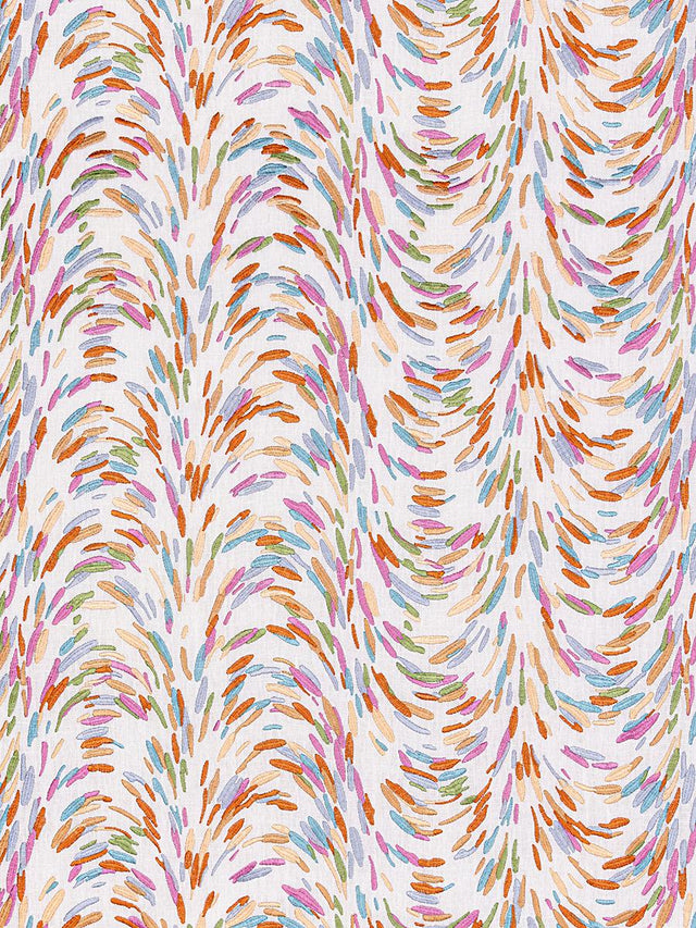Hinson Fountain Embroidery Peach Fabric