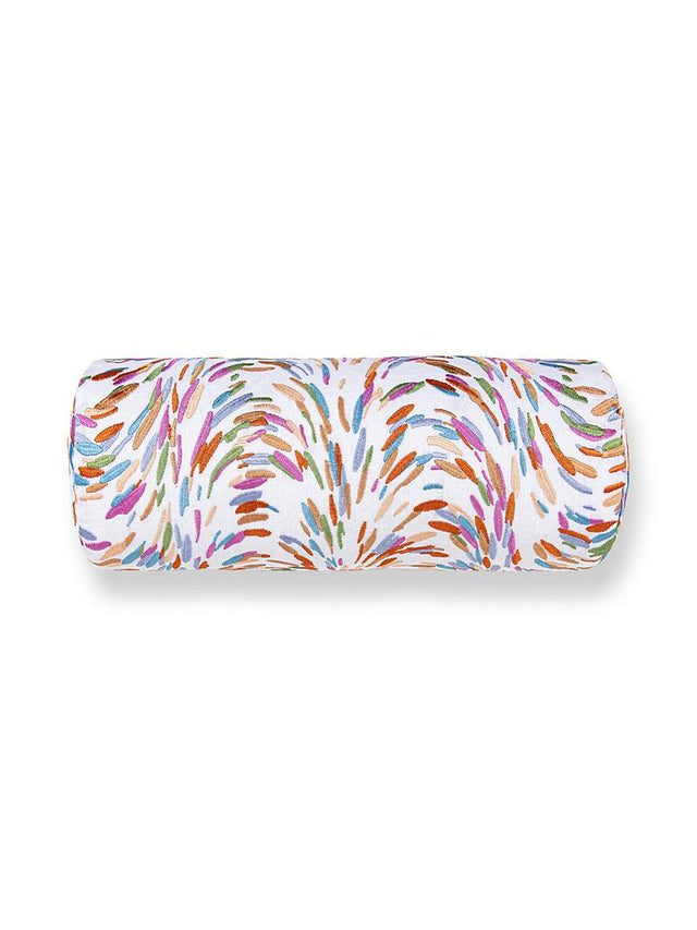 Scalamandre Fountain Embroidery 21 X 7 - Peach Decorative Pillow