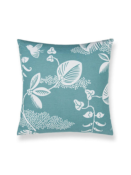 Scalamandre Pepper 22 X 22 - Turquoise Decorative Pillow