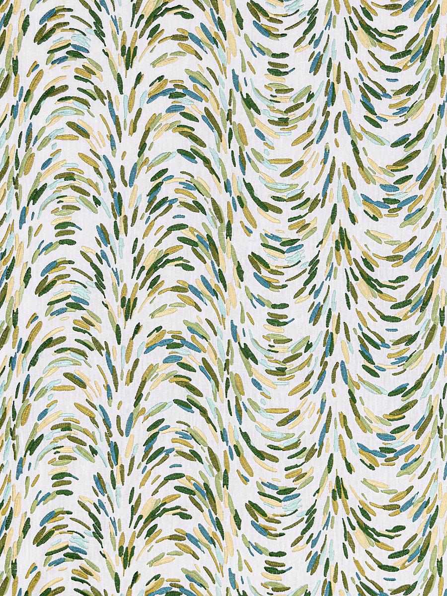 Hinson Fountain Embroidery Leaf Fabric