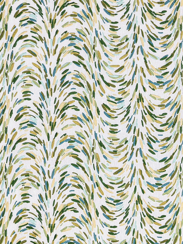 Hinson Fountain Embroidery Leaf Fabric