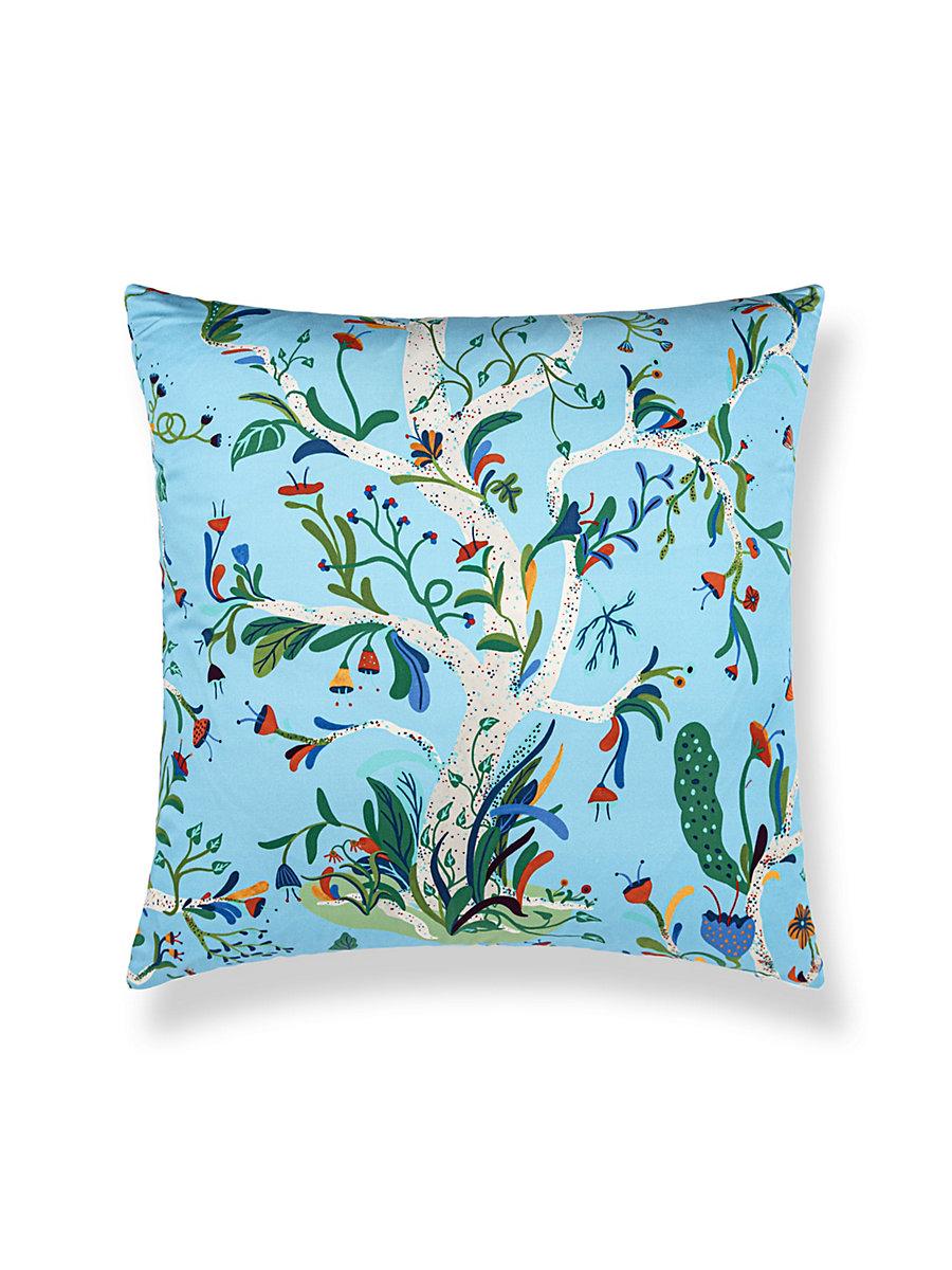 Scalamandre Enchanted Meadow 22 X 22 - Sky Decorative Pillow