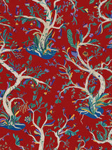 Hinson Enchanted Meadow Ruby Fabric