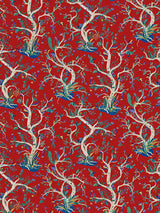 Hinson Enchanted Meadow Ruby Fabric