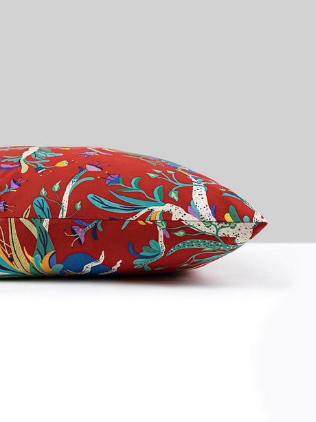 Scalamandre Enchanted Meadow 22 X 22 - Ruby Decorative Pillow