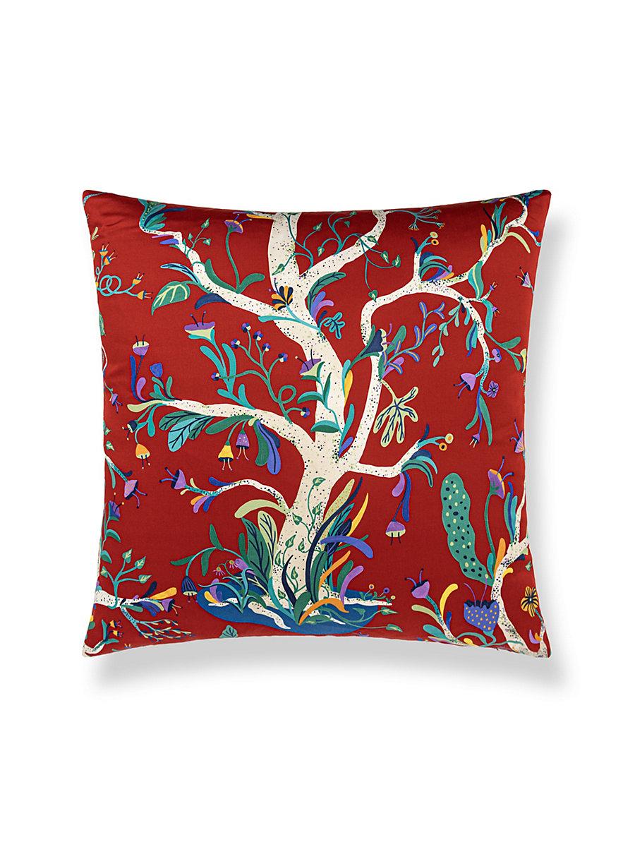 Scalamandre Enchanted Meadow 22 X 22 - Ruby Decorative Pillow