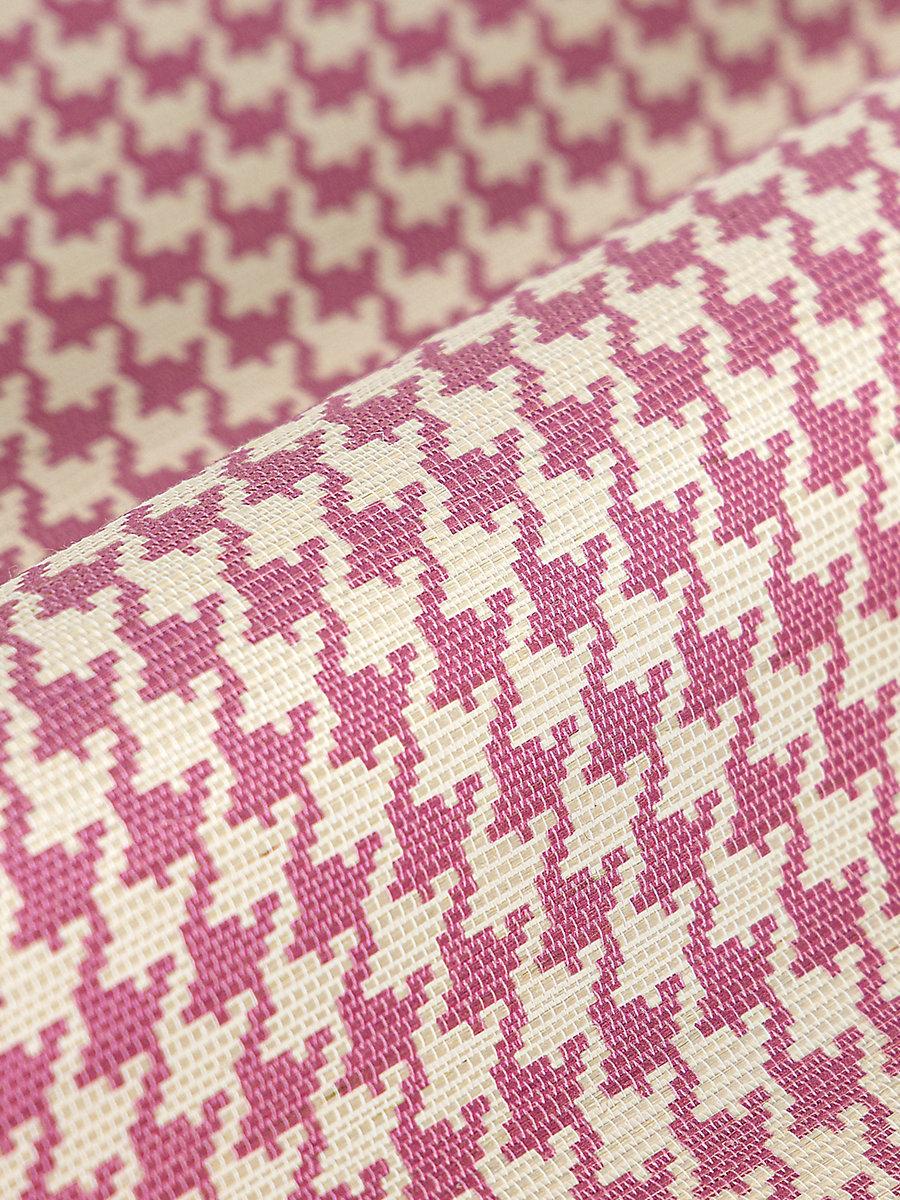 Hinson Houndstooth Sisal Raspberry Wallpaper