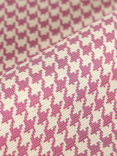 Hinson Houndstooth Sisal Raspberry Wallpaper
