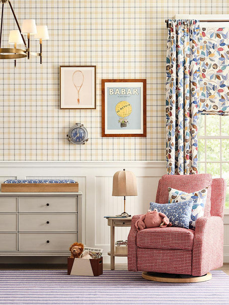 Hinson Ezra Plaid Sun And Sea Wallpaper