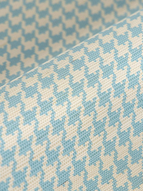 Hinson Houndstooth Sisal Sky Wallpaper