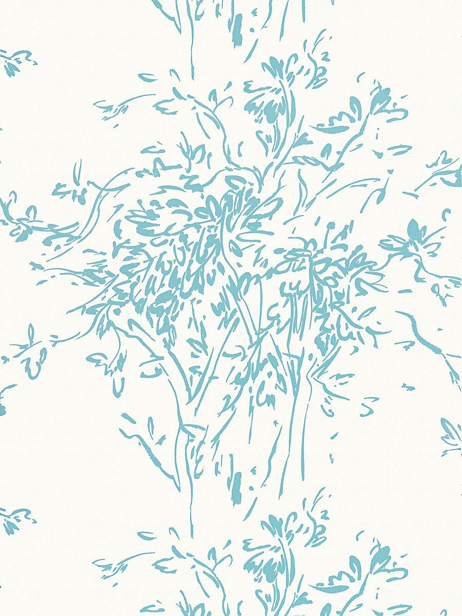 Hinson Kurt Turquoise Wallpaper
